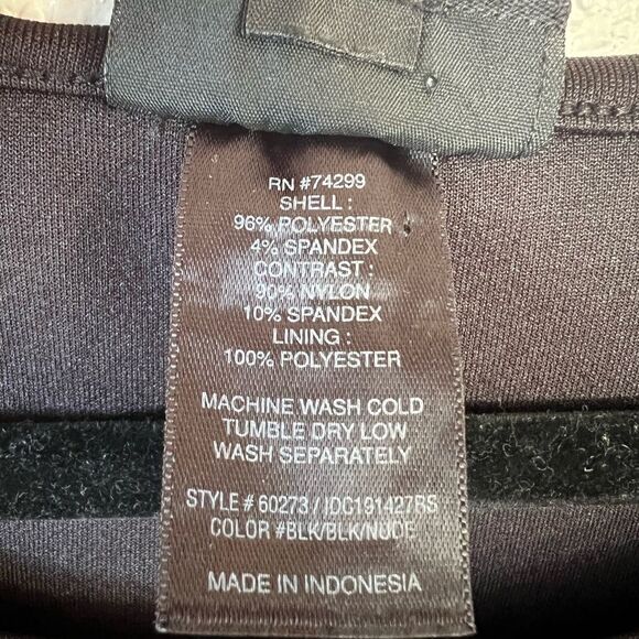 NWT EnFocus Studio Black Lace Bodycon Illusion Dress Long Sleeve Sz 14 - Picture 7 of 8